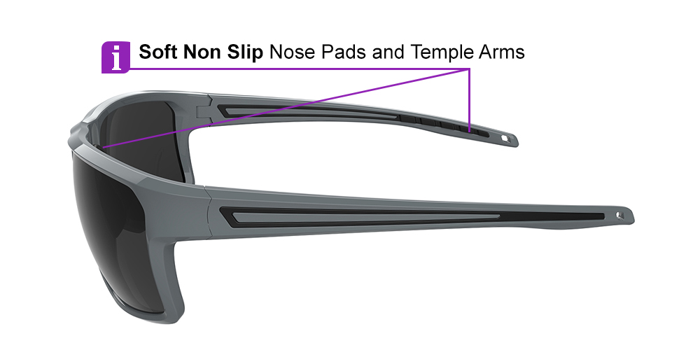 Matrix Victor Prescription Sports Safety Sunglasses Grey - Cycling, Tennis and Baseball Glasses