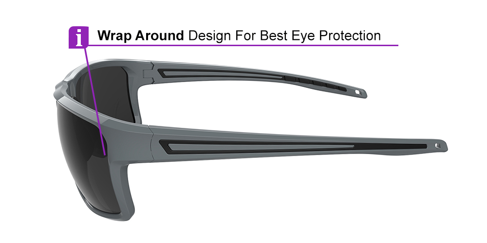 Matrix Victor Prescription Sports Safety Sunglasses Grey - Cycling, Tennis and Baseball Glasses