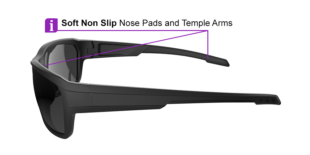 Matrix Ennis Prescription Sports Safety Sunglasses Black - Cycling, Tennis and Baseball Glasses