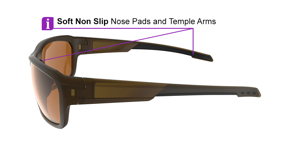 Matrix Ennis Prescription Sports Safety Sunglasses Brown - Cycling, Tennis and Baseball Glasses