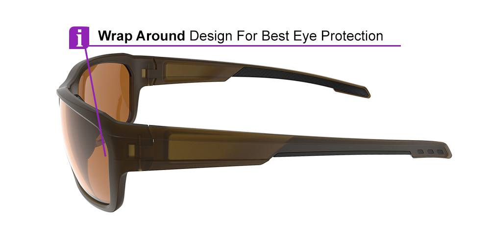 Matrix Ennis Prescription Sports Safety Sunglasses Brown - Cycling, Tennis and Baseball Glasses