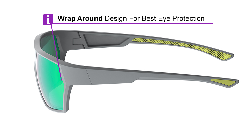 Matrix Belgrade Prescription Sports Safety Sunglasses Silver - Cycling, Tennis and Baseball Glasses