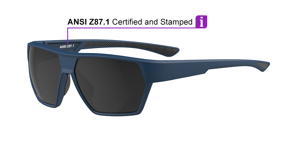 Matrix Belgrade Prescription Safety Glasses Blue - ANSI Z87.1 Certified - Constrution, Industrial and Tactical Glasses