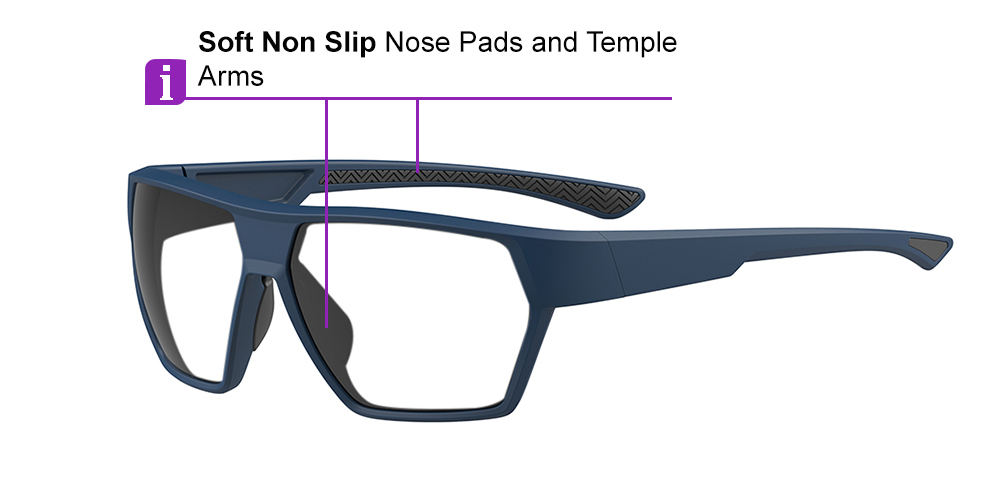 Matrix Belgrade Prescription Safety Glasses Blue - ANSI Z87.1 Certified - Constrution, Industrial and Tactical Glasses