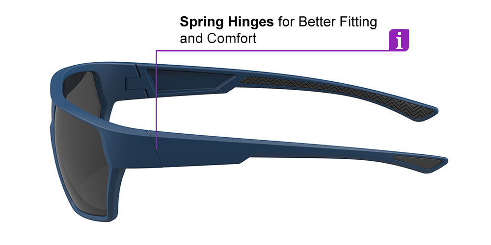 Matrix Belgrade Prescription Safety Glasses Blue - ANSI Z87.1 Certified - Constrution, Industrial and Tactical Glasses