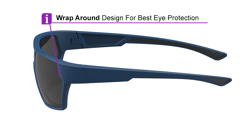 Matrix Belgrade Prescription Sports Safety Sunglasses Blue - Cycling, Tennis and Baseball Glasses