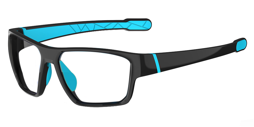 Matrix Shelby Prescription Sports Sunglasses Black Blue - Cycling, Running or Baseball Glasses