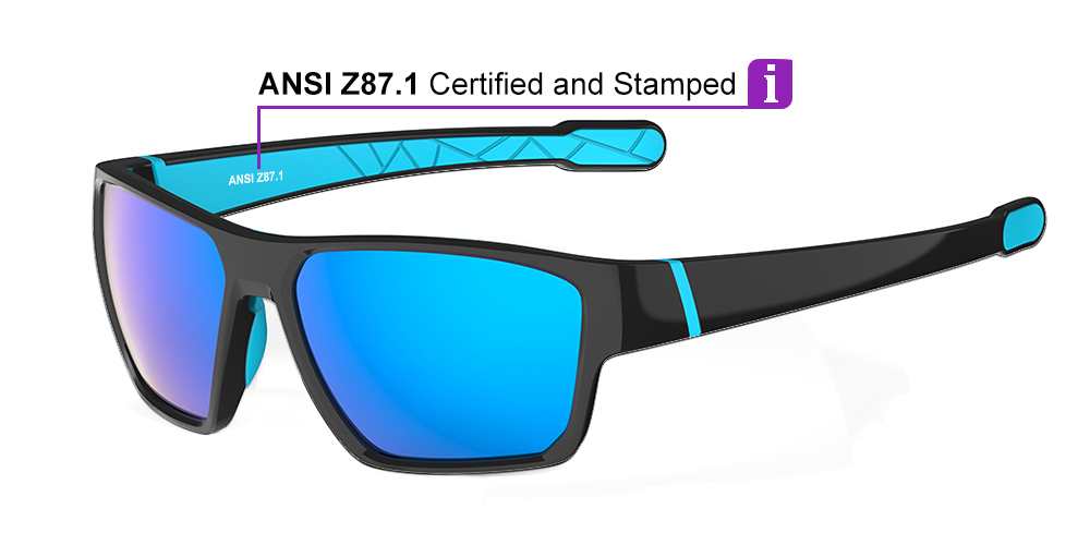 Matrix Shelby Prescription Sports Sunglasses Black Blue - Cycling, Running or Baseball Glasses