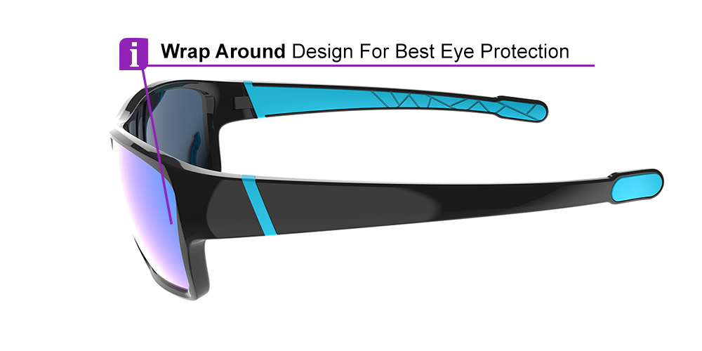 Matrix Shelby Prescription Safety Glasses Black Blue - ANSI Z87.1 Certified - Industrial, Construction and Tactical Glasses