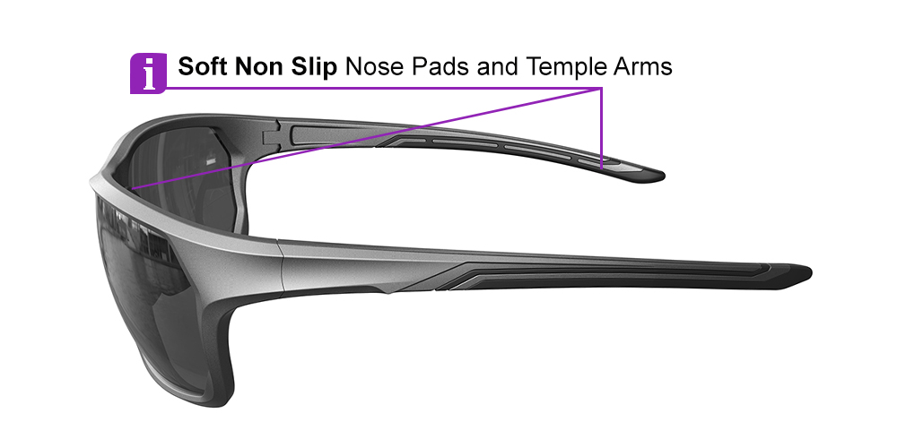 Matrix Upton Prescription Safety Glasses Silver - ANSI Z87.1 Certified - Construction, Industrial or Tactical Glasses