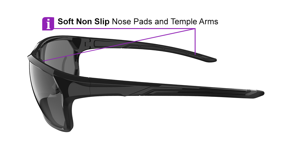 Matrix Upton Prescription Sports Safety Sunglasses Black - Cycling, Tennis and Baseball Glasses