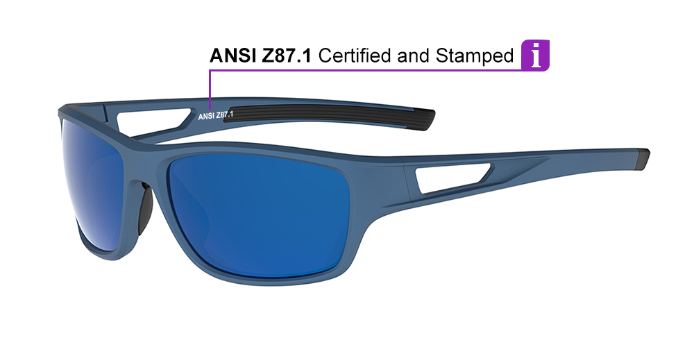 Matrix Salem Prescription Sports Safety Sunglasses Blue - Cycling, Tennis and Baseball Glasses