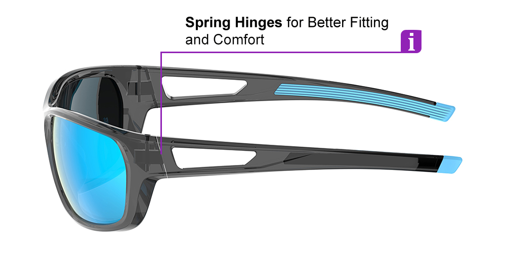 Matrix Denton Prescription Sports Sunglasses For Men and Women Black - Cycling, Running and Baseball Glasses