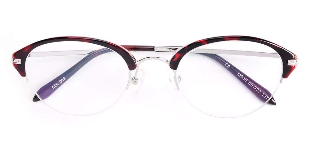 Tabiona Prescription Eyeglasses Red Demi