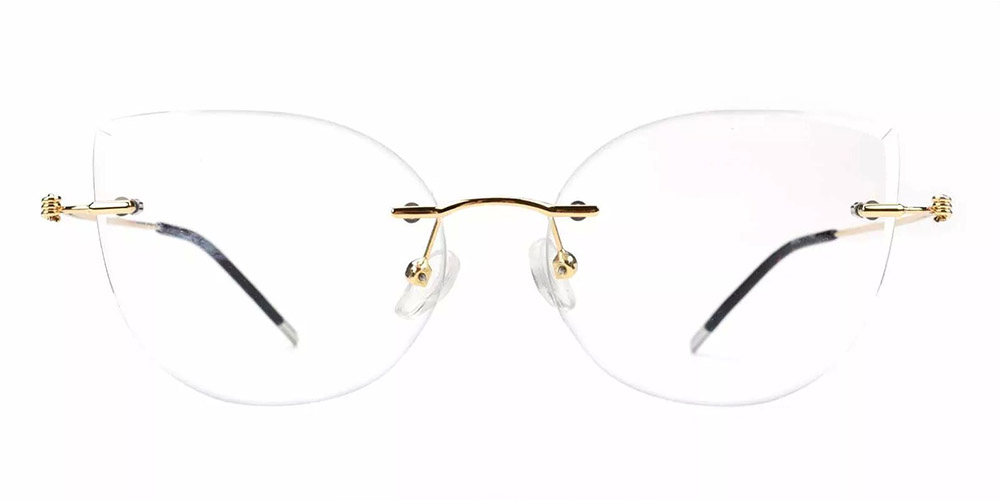 R1041 Rimless Prescription Glasses Gold