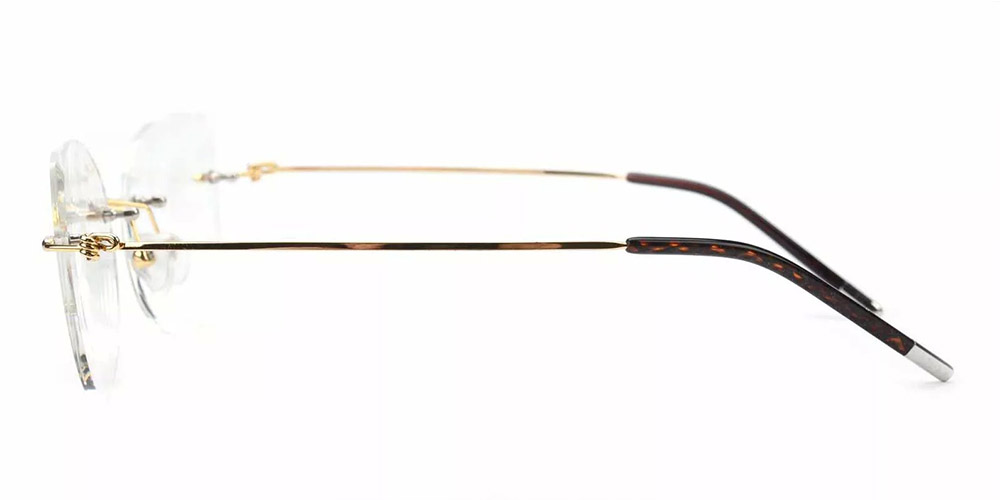 R1041 Rimless Prescription Glasses Gold