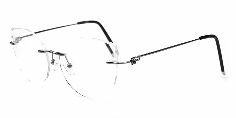R1041 Rimless Prescription Glasses Gun