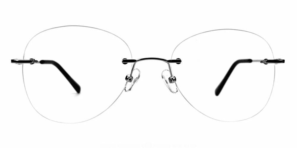 RB1001 Rimless Prescription Glasses Black