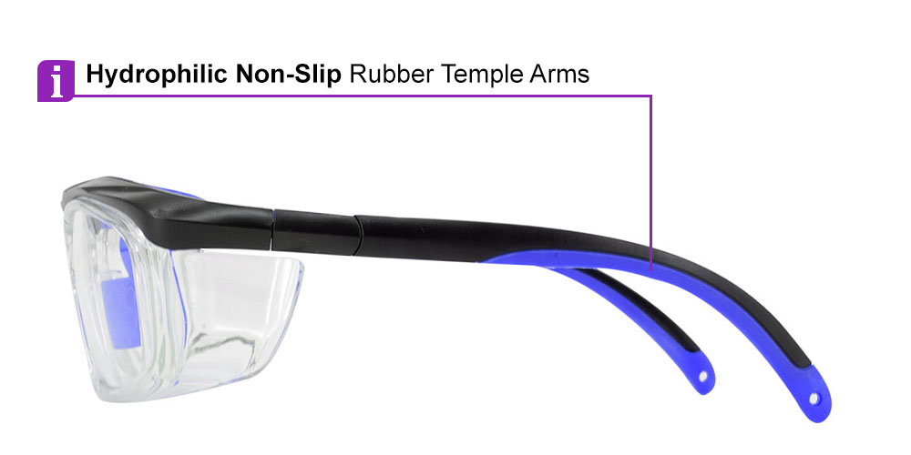 Sandy Prescription Safety Glasses Black Blue - ANSI Z87.1