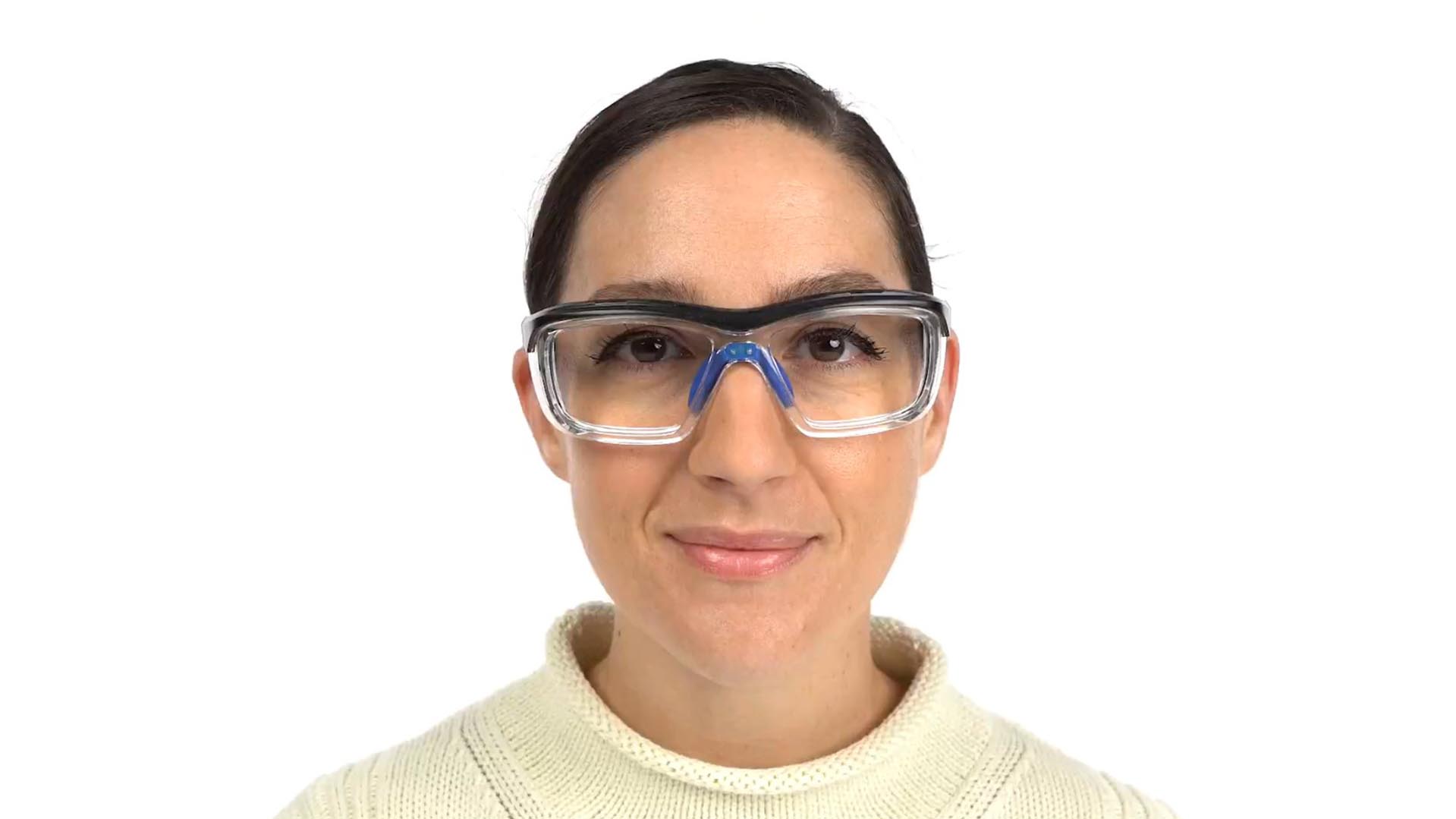 Albany Prescription Safety Glasses Black Grey - ANSI Z87.1 Certified