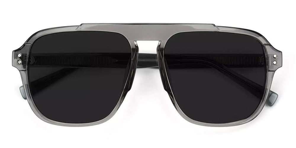 Farmington Aviator Prescription Sunglasses Clear Grey