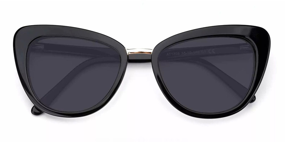 Milford Cat Eye Prescription Sunglasses Black