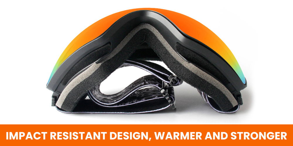 Kimberly Prescription Ski and Snowboard Goggles Gold - Dual Layer Anti Fog Lenses - Impact Resistance and UV Blocking Snow Glasses