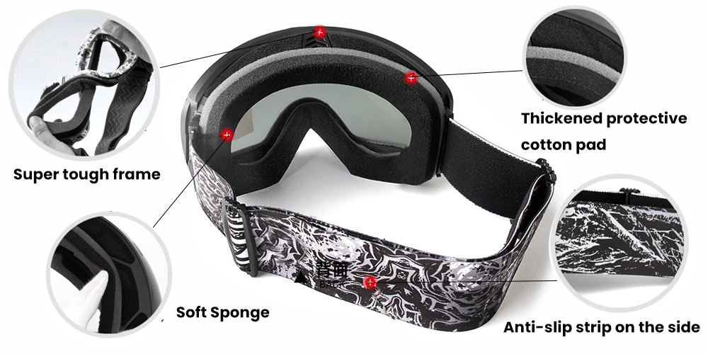 Kimberly Prescription Ski and Snowboard Goggles Gold - Dual Layer Anti Fog Lenses - Impact Resistance and UV Blocking Snow Glasses