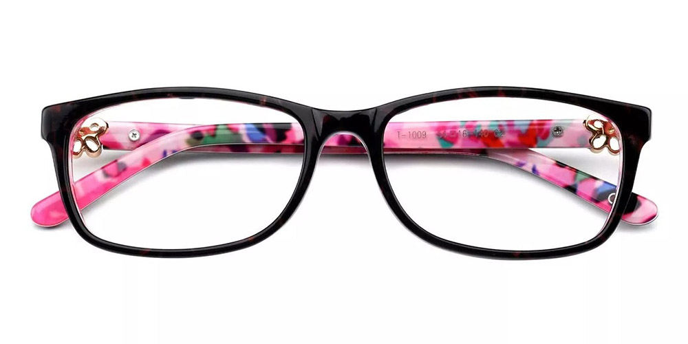 T1009 Prescription Glasses Black Pink