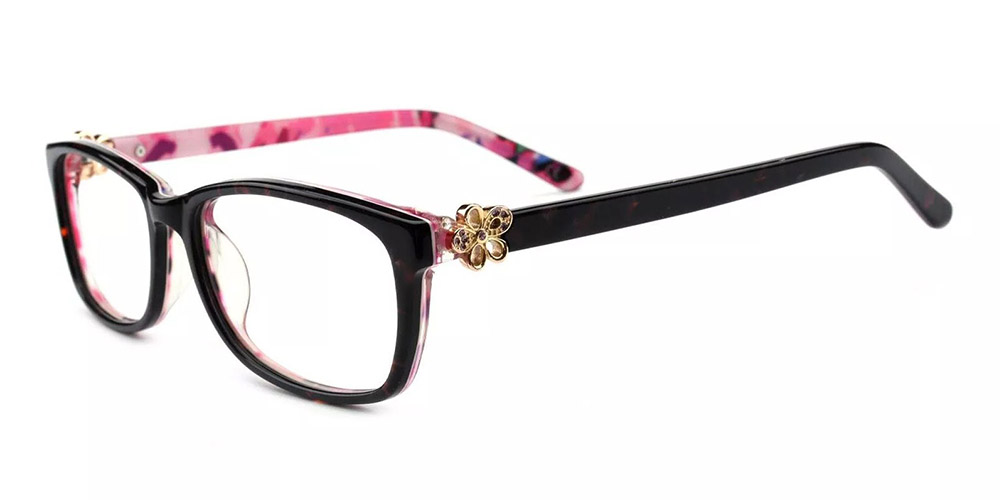 T1009 Prescription Glasses Black Pink