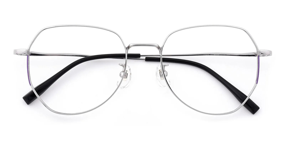 Baldwin Pure Titamium Aviator Prescription Eyeglasses Silver