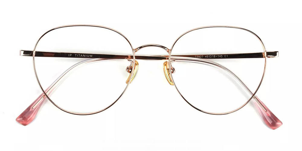 T3927 Titanium Prescription Glasses Gold