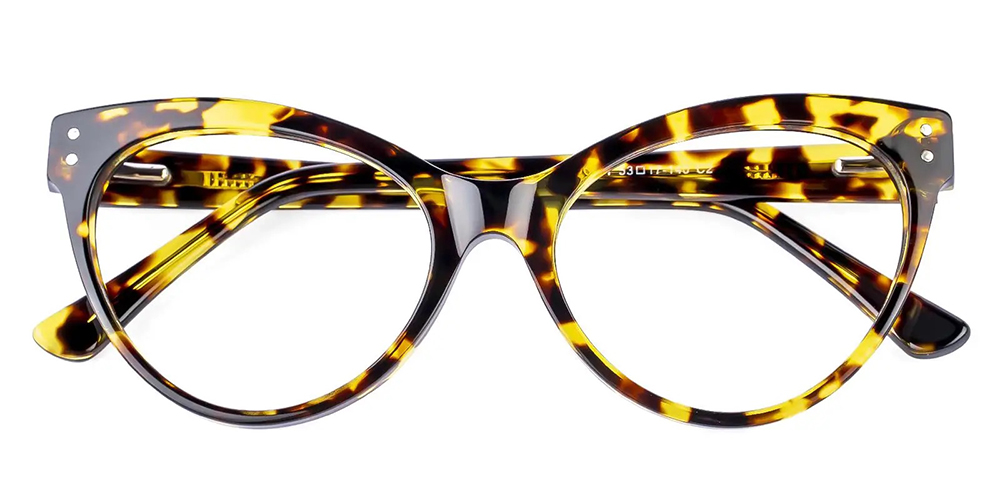 Seaford Cat Eye Prescription Glasses Tortoise - Spring Hinge