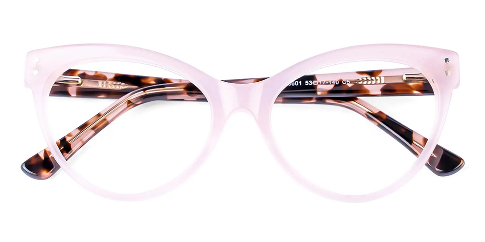 Seaford Cat Eye Prescription Glasses Pink - Spring Hinge
