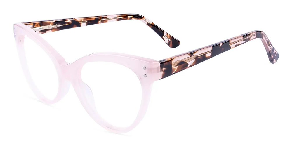 Seaford Cat Eye Prescription Glasses Pink - Spring Hinge