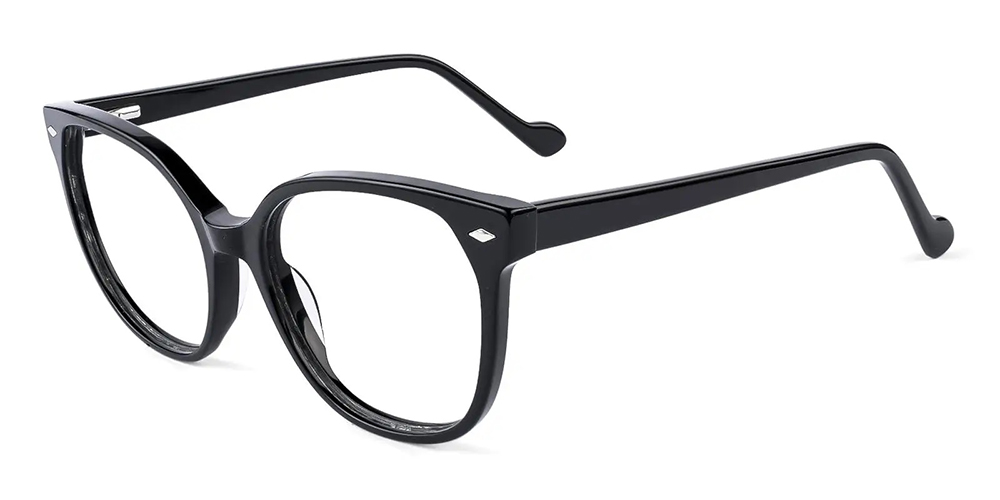 Depew Cat Eye Prescription Glasses Black - Spring Hinge