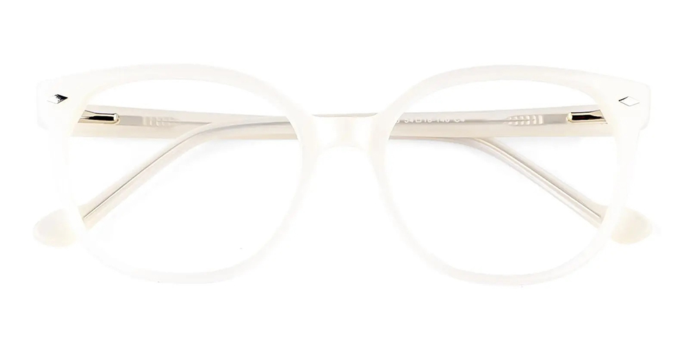 Depew Cat Eye Prescription Glasses White - Spring Hinge