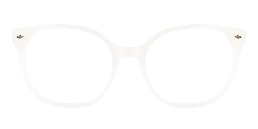 Depew Cat Eye Prescription Glasses White - Spring Hinge