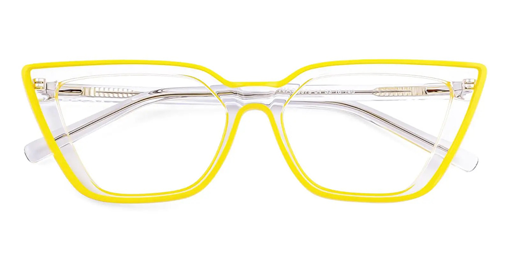 Carbonville Cat Eye Rx Glasses Yellow
