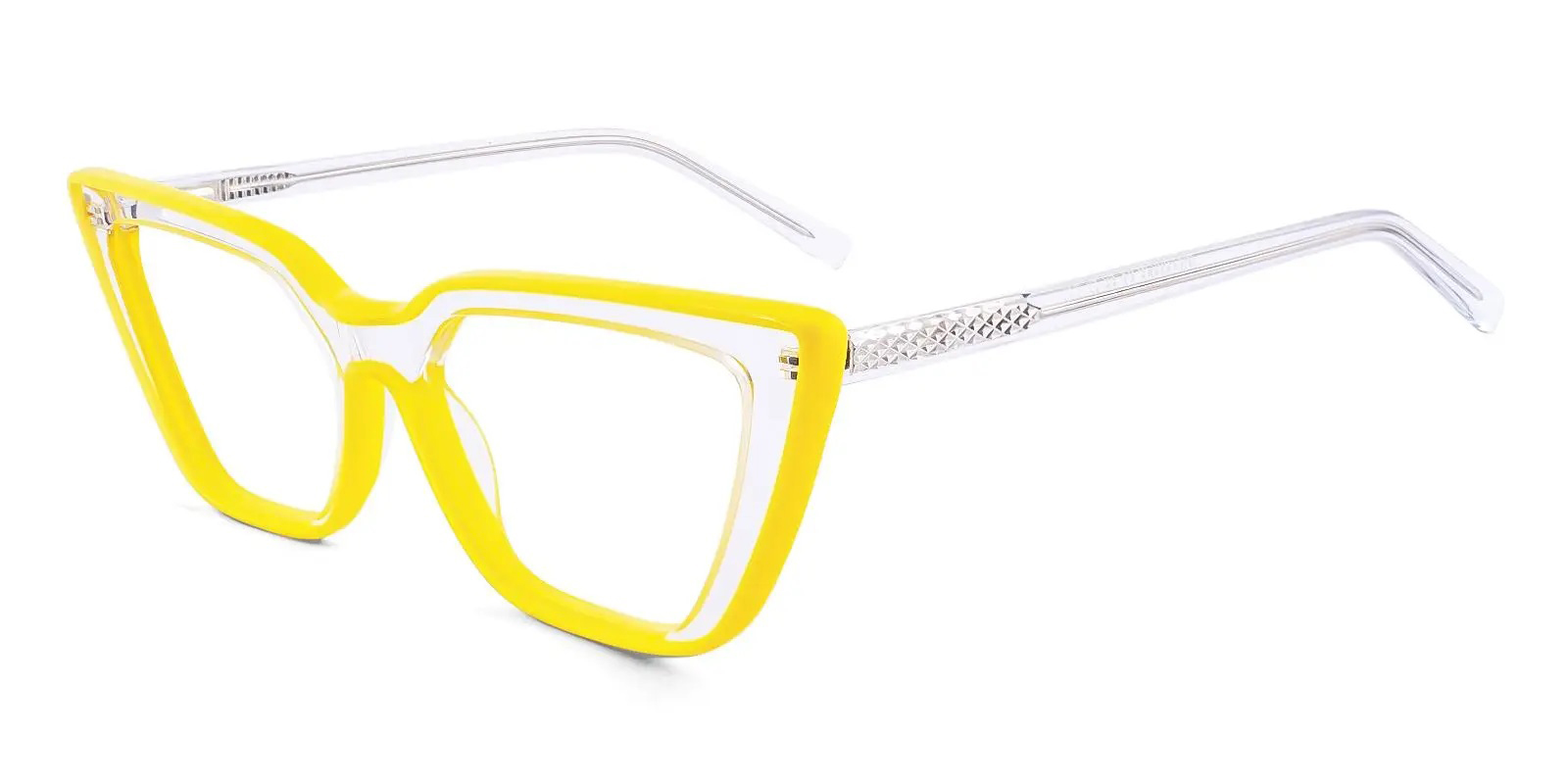 Carbonville Cat Eye Rx Glasses Yellow