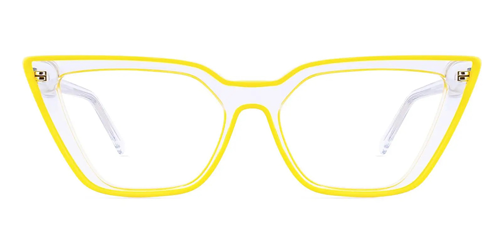 Carbonville Cat Eye Rx Glasses Yellow