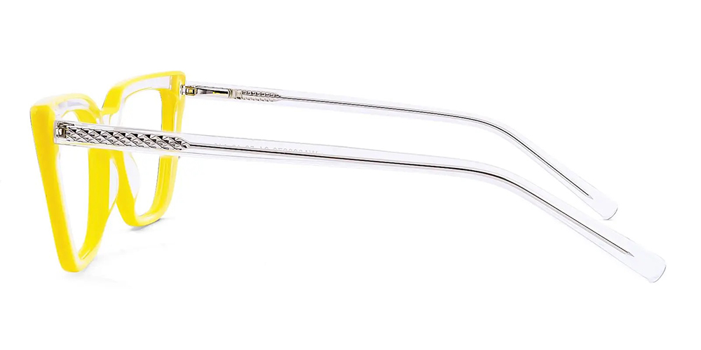 Carbonville Cat Eye Rx Glasses Yellow